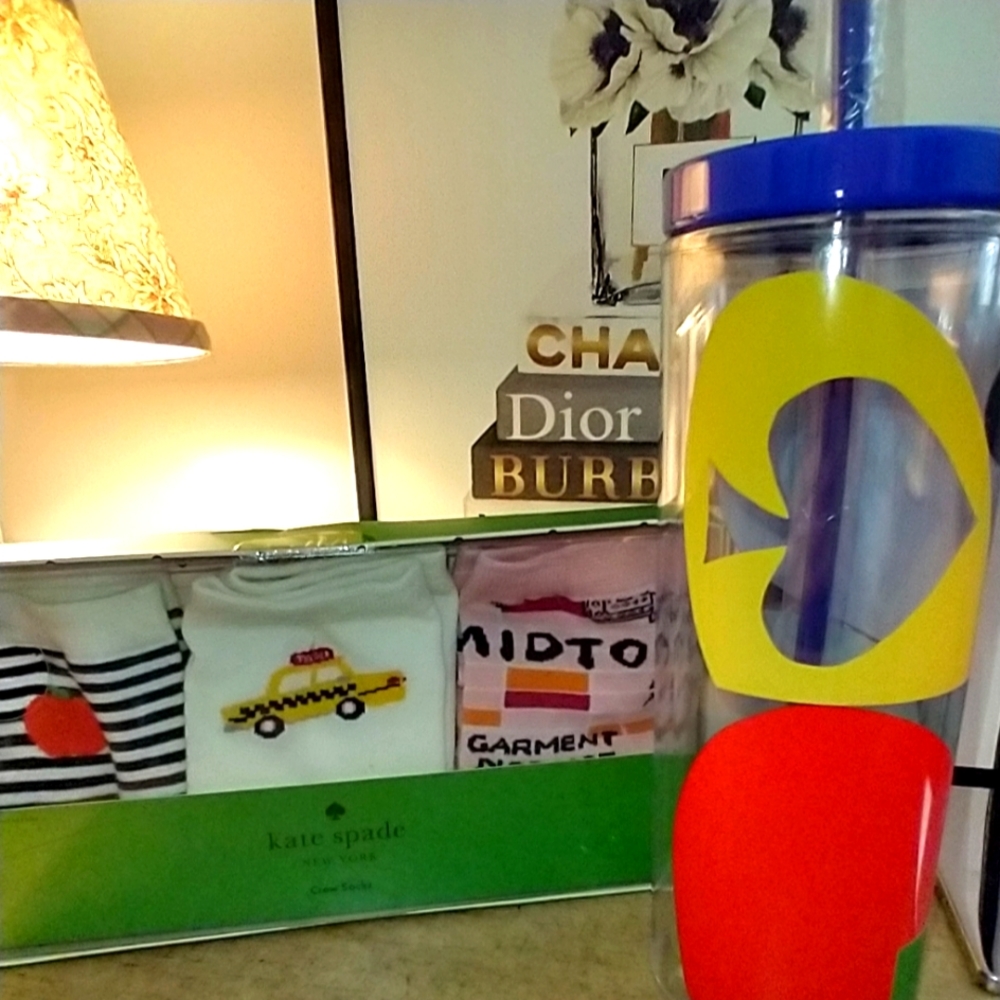 Kate Spade socks and tumbler bundle